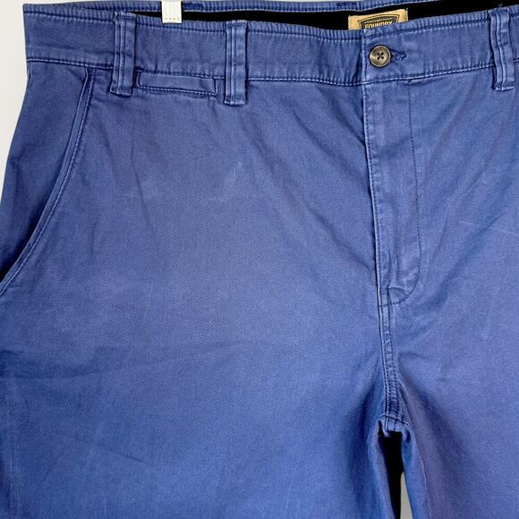Foundry Casual Comfort Stretch Chino Shorts Classic Flat Front Men Size 52 Blue - Picture 7 of 15